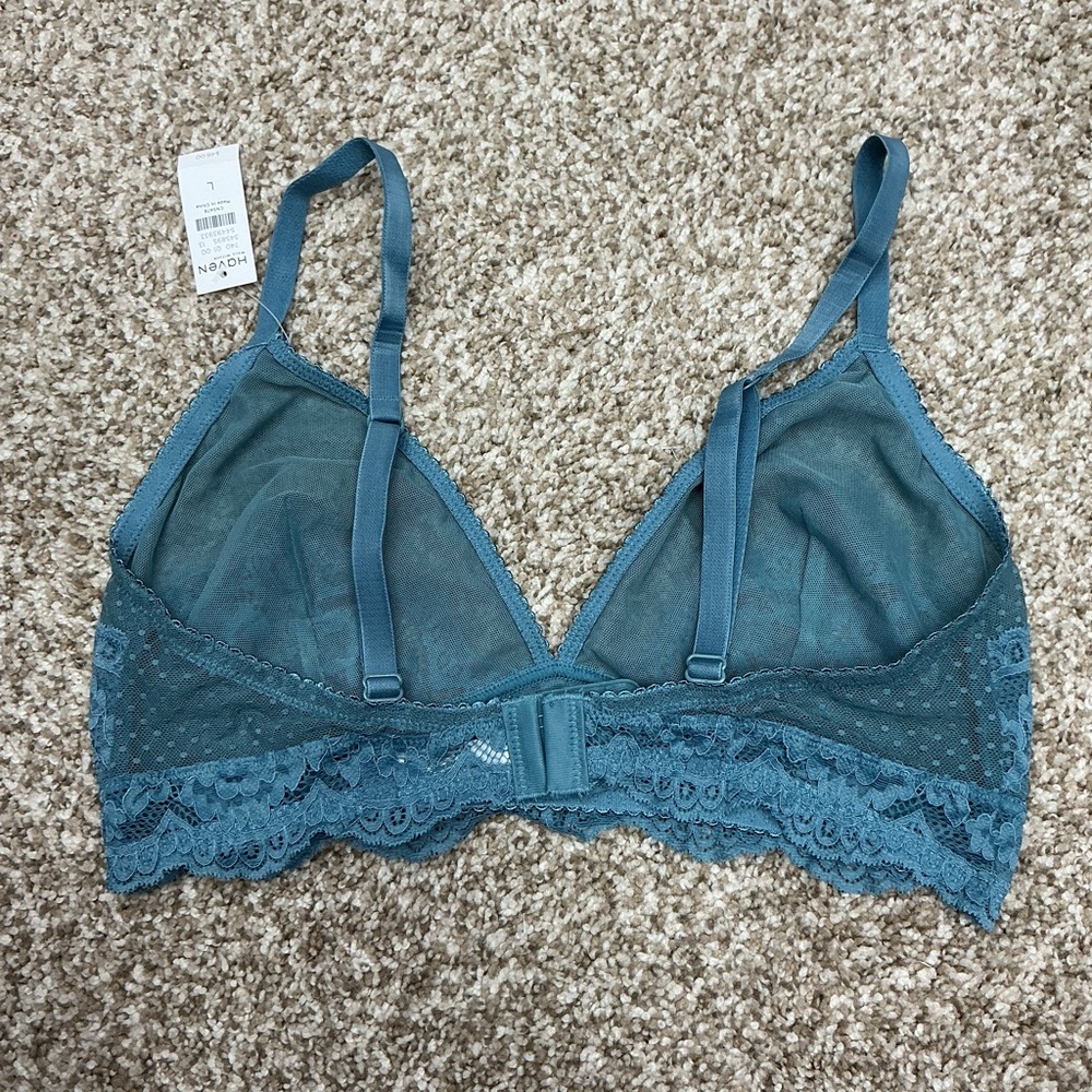 Lace Bralette in Teal - Women's Intimates - Picture 5 of 8
